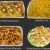 Gold package inclusive of 6 beef kebab,6 beef sausage, 12 pork ribs. with alloko and small salad. 1 side at your choice of attieke, rice or  french fries. your favor mixed vegetable and bambam sauce. can be spicy, regular our ribs barbecue.